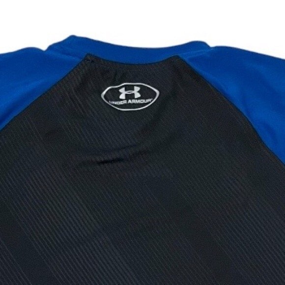 Under Armour HeatGear Shirt Loose Fit Blue and Black - Picture 4 of 9